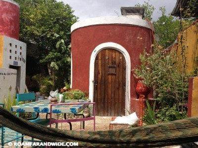 My house in the garden.